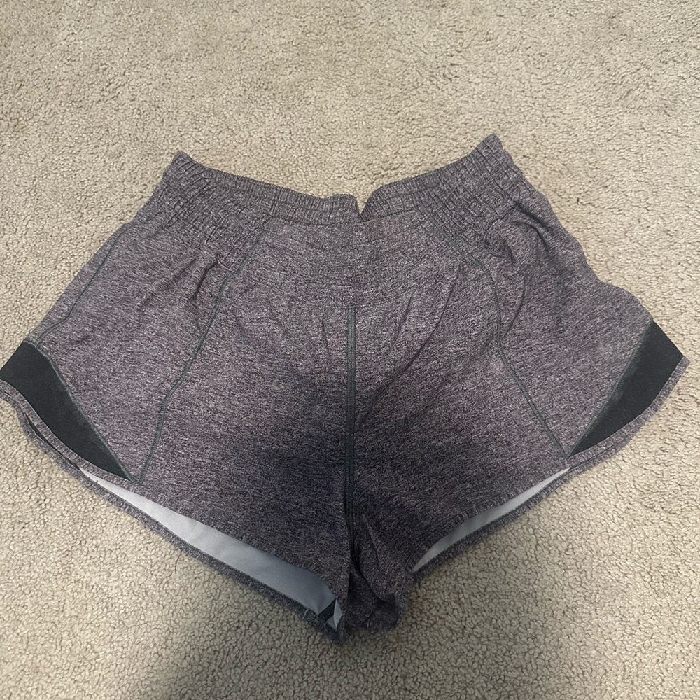lululemon hotty hot low rise lined short Heather Lux Multi Black/Heathered Black
